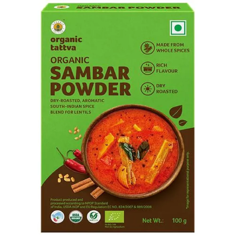 Organic Tattva Organic  Sambar Masala, 100 g-1.webp
